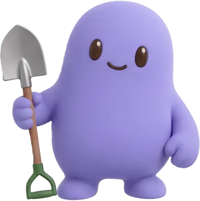 Purple mascot for landscapers