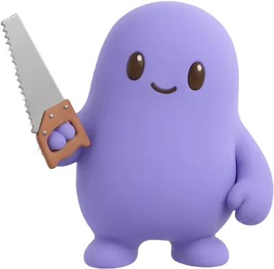Purple mascot for contractors